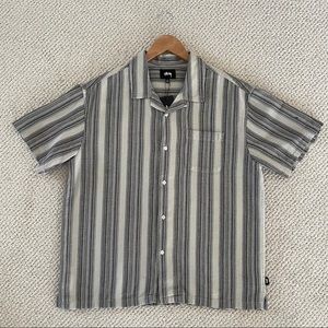Stussy Waffle Stripe Shirt OffWhite